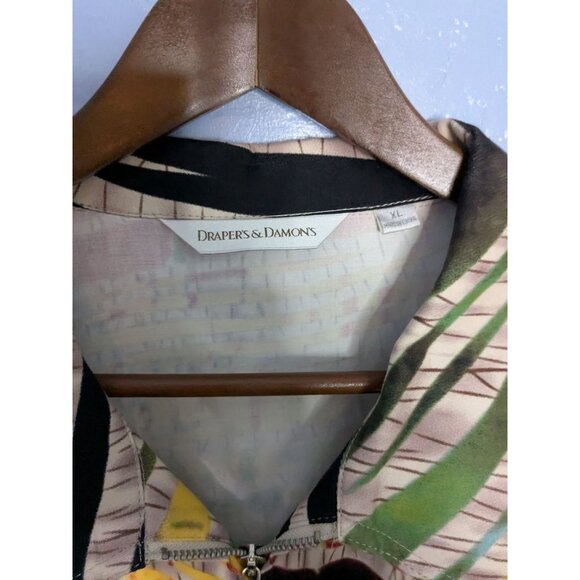 Drapers & Damons XL Multicolor Striped Abstract Jacket zebra strips zip rainbow - Picture 3 of 12